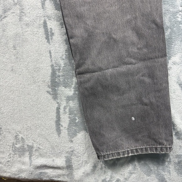 Levi's Men's 31 505 Straight Black Jeans Denim Jeans Size 38x32 Worn In - Picture 8 of 12